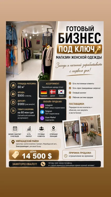 Срочная продажа бизнеса  — цена снижена!