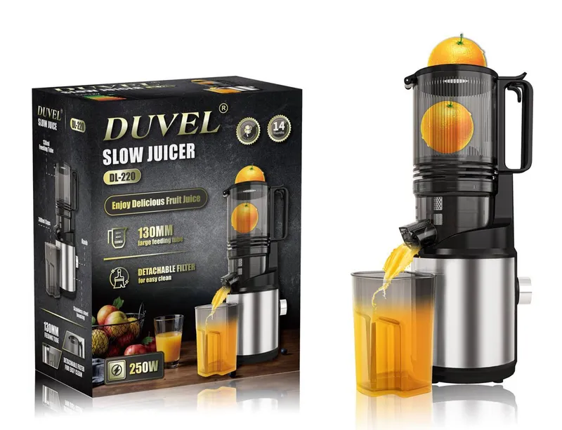 DUVEL DL-220 Slow Juicer 130 mm sharbat chiqargich DUVEL DL-220 Slow Juicer 130 mm sharbat chiqargich