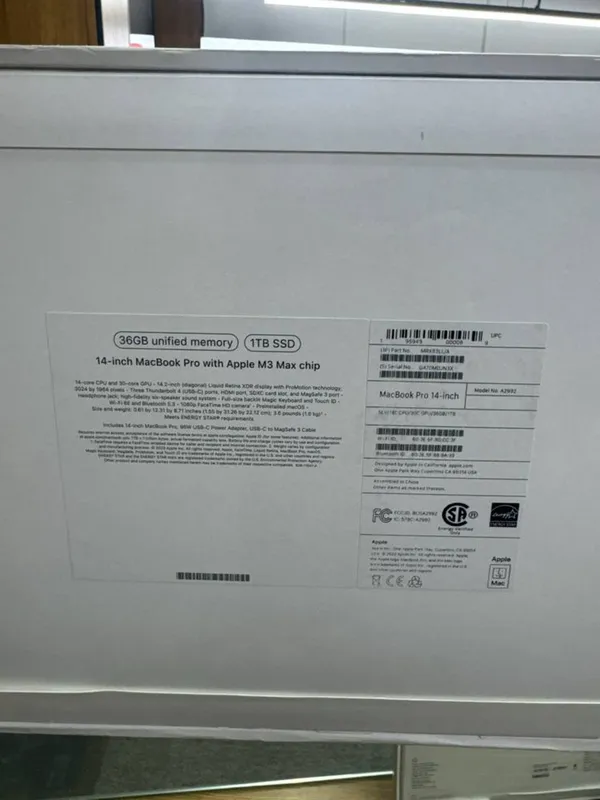 Macbook pro 14 36/1tb m3 max