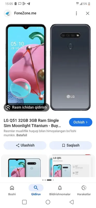 lg Q51 64 gb pul zarur shunga sotyapman
