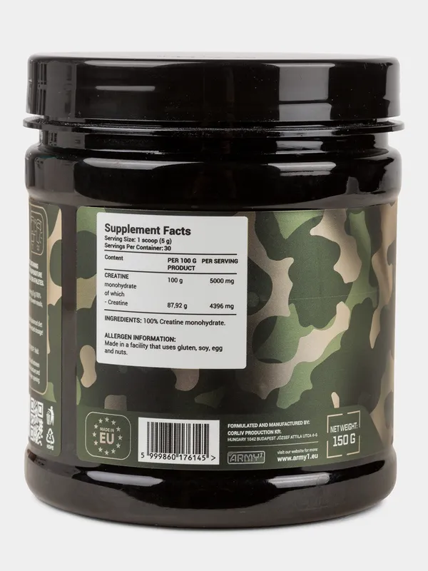 Kreatin Army1 Pure Creatine 150g halol 30 porsiya — фото 2