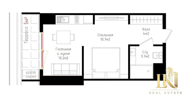 Продаётся 1-комнатная квартира в ЖК Resim Tashkent с видом на парк Ашхабад 7