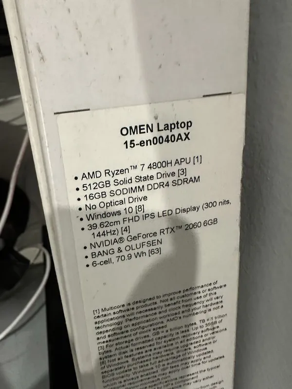 Hp Omen 15 amd ryzen 7 rtx2060 ssd 512 mem16 gb — фото 2