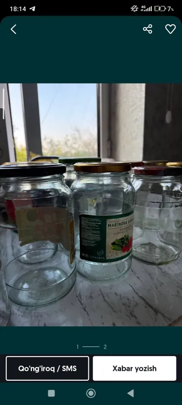 bonkalar sotiladi qopqogʻi bilan soni 100 tadek