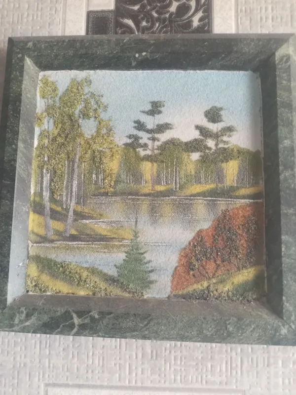 картины ручная работа. Из мрамора.Уральские. 4 картины ручная работа. Из мрамора.Уральские. 4