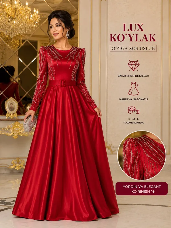 Premium vecherniy ko’ylak (ideal holatda) Premium vecherniy ko’ylak (ideal holatda)