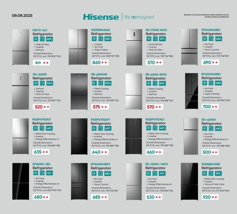 Hisense Xolodilnik, Холодилник Хисенсе