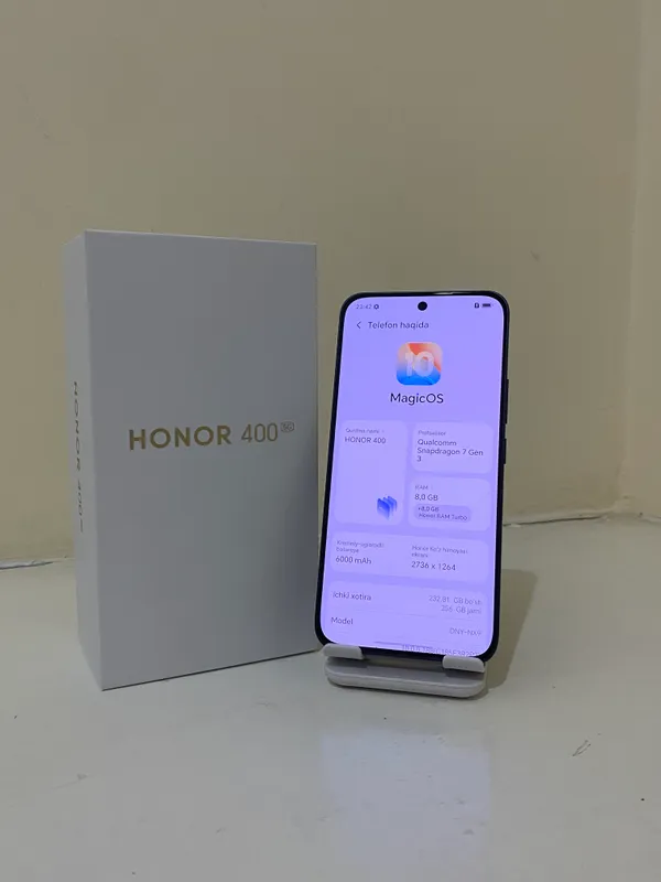 Honor 400 5G (8/256) ideal 1 oylik telfon srochna — фото 2