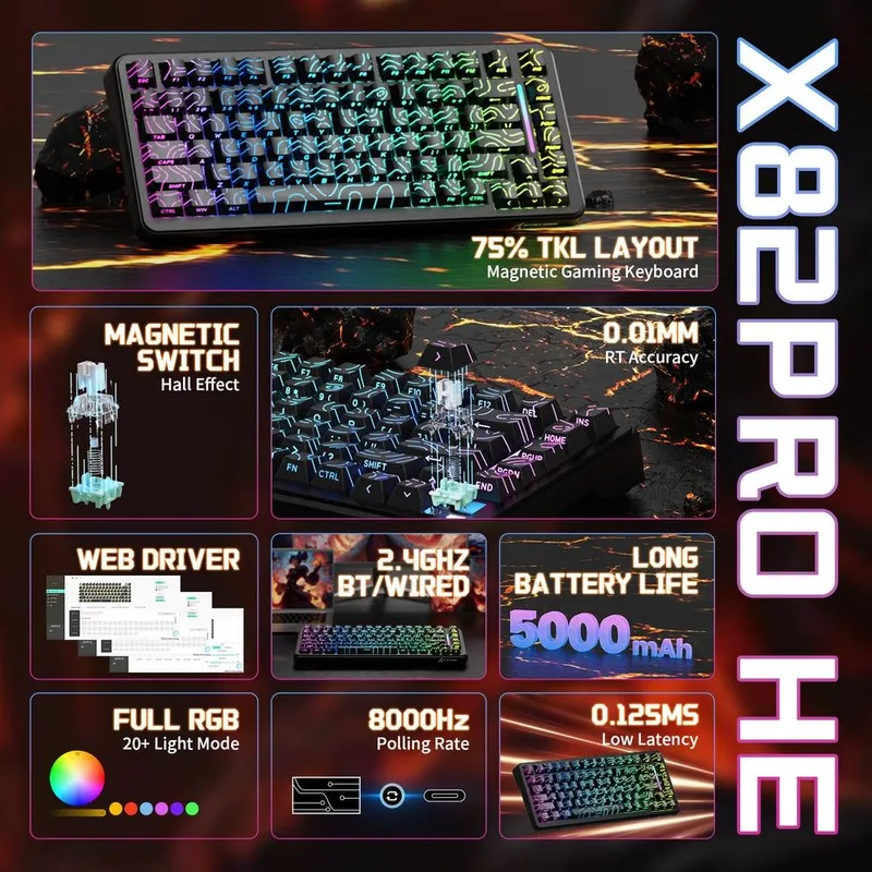 NEW Attack shark X82 Pro He Magnetic Wireless — фото 2