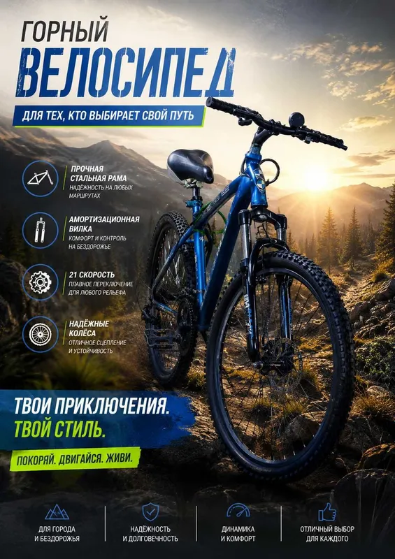 Синий Велосипед БМВ 1 Синий Велосипед БМВ 1