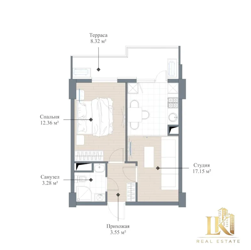 Imperial Club City turar joy majmuasida 2 xonali kvartira 4 Imperial Club City turar joy majmuasida 2 xonali kvartira 4