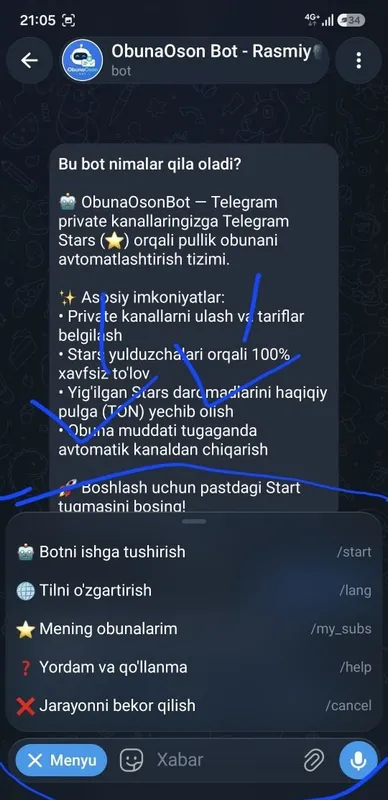 Telegram uchun professional botlar yaratib beraman 3