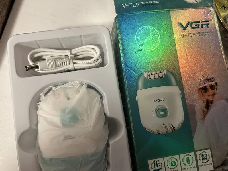 VGR V-726 Professional epilyator, yangi, USB zaryadli