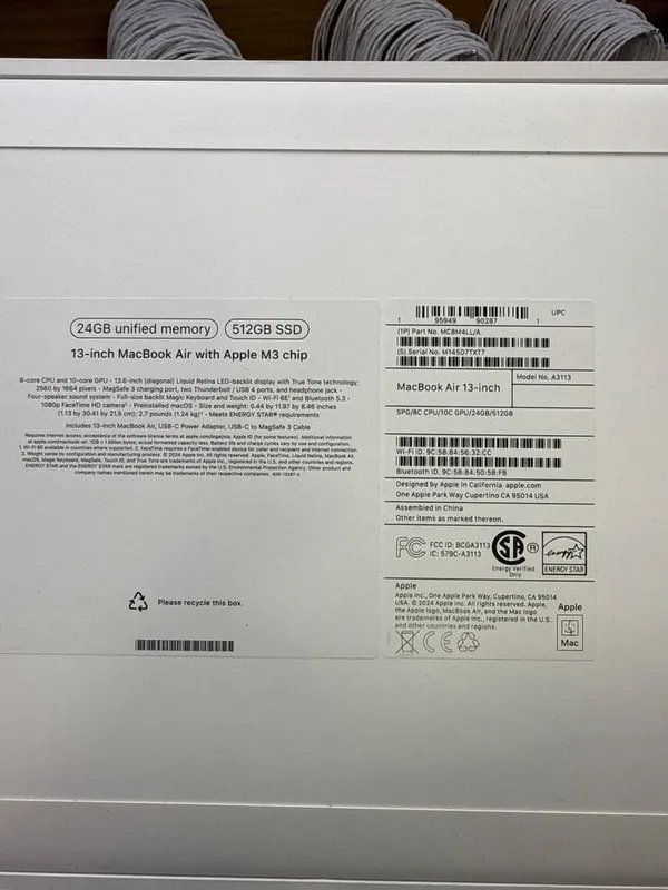Macbook Air 13 24/512 M3