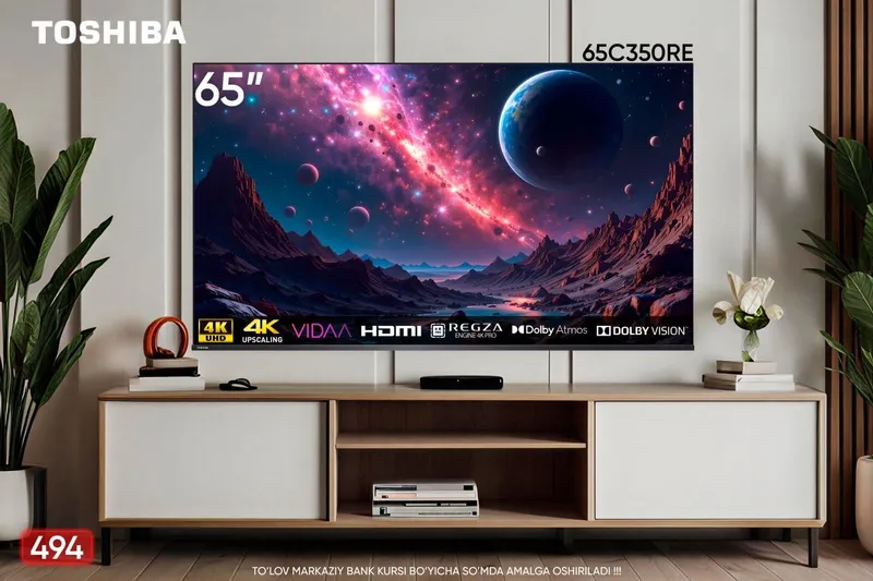 Телевизор TOSHIBA 55/65/75 QLED 4k — фото 2