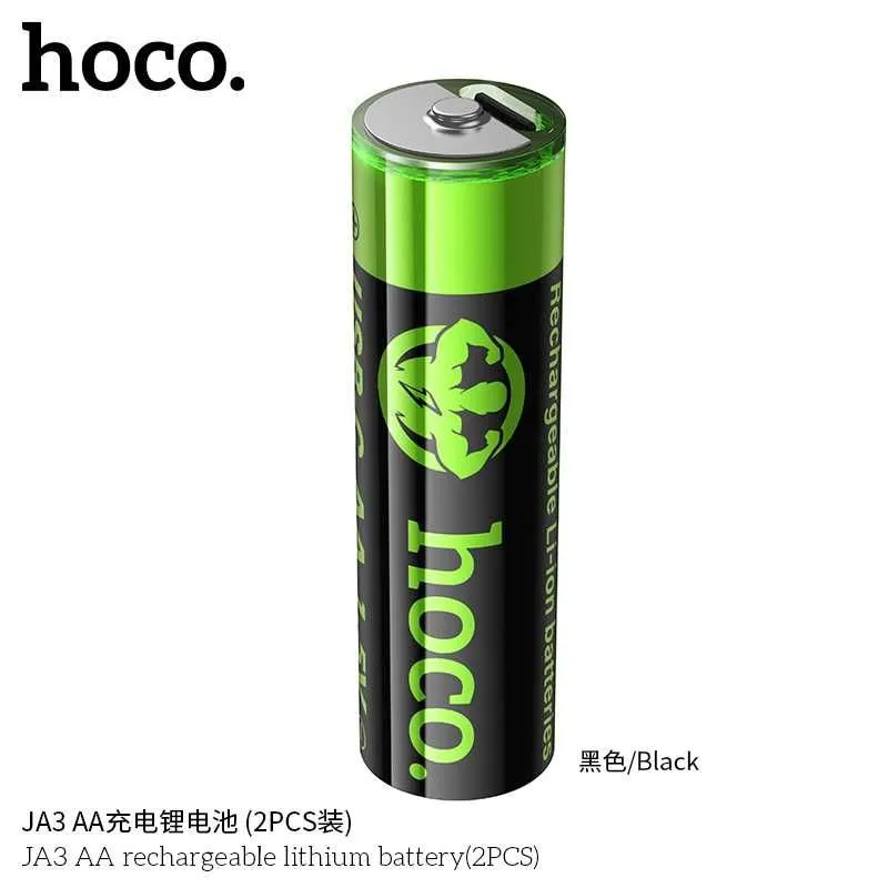Hoco JA3 JA4 перезаряжаемые литиевые AA-батарейки Rechargeable Battery — фото 5