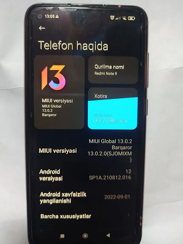 Redmi Not 9 holati ideal