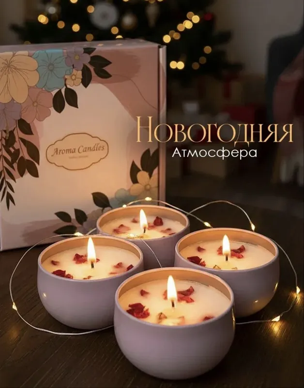 Подарочный набор ароматических декоративных свечей — фото 1