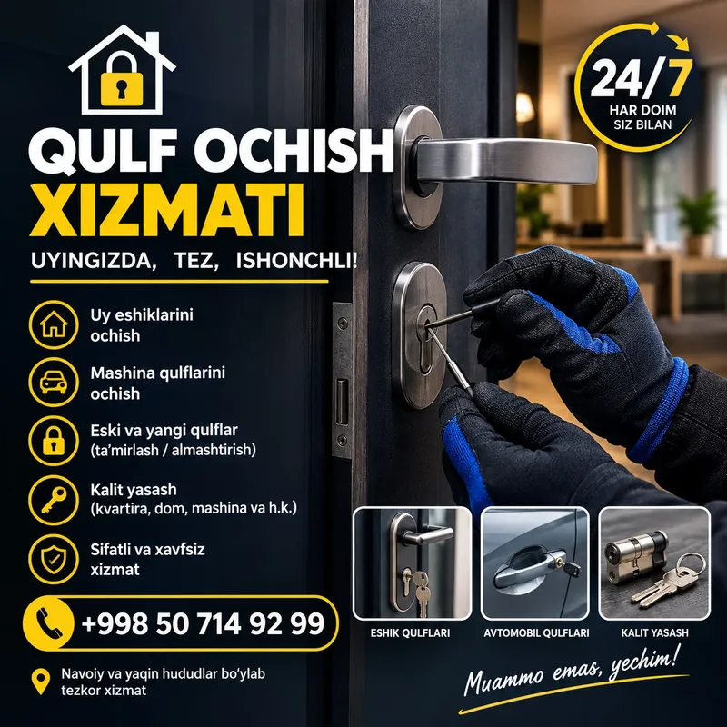 Qulf ochish hizmati navoiy buylab 2