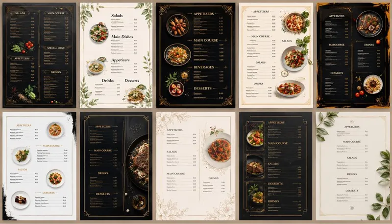 Menu dizayn taxlash xizmati