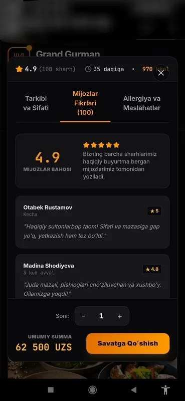 Online menu narxi 8mln 7 Online menu narxi 8mln 7