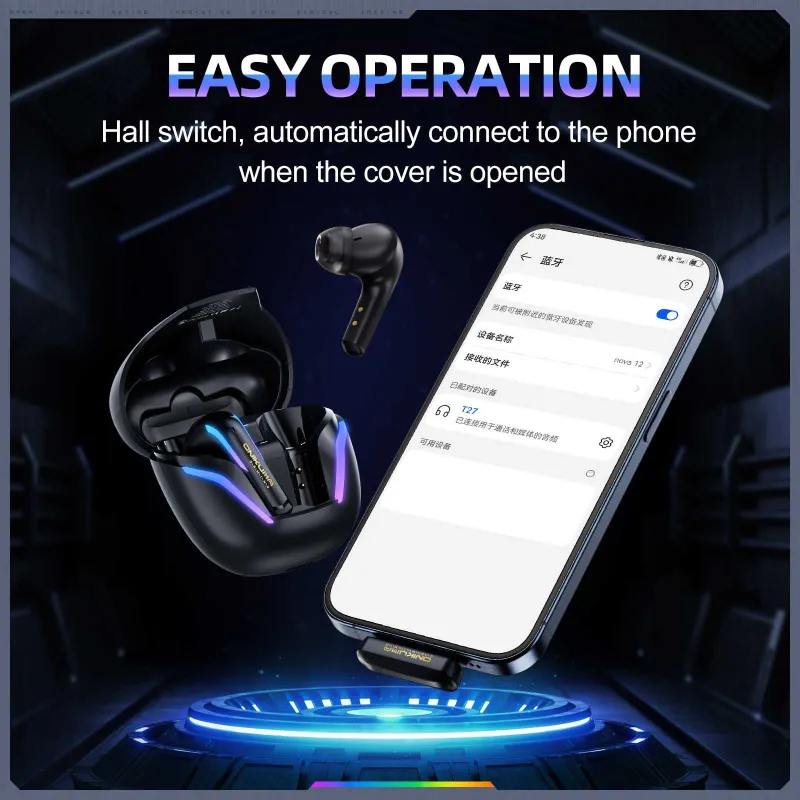 ONIKUMA T27 DUAL-MODE Игровая гарнитура TWS 2.4G — фото 4