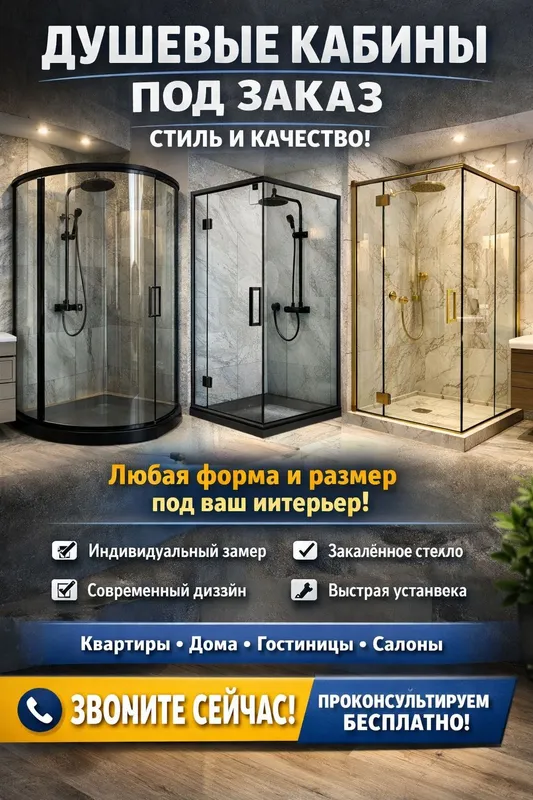 Душевые кабины под заказ — стиль и качество!