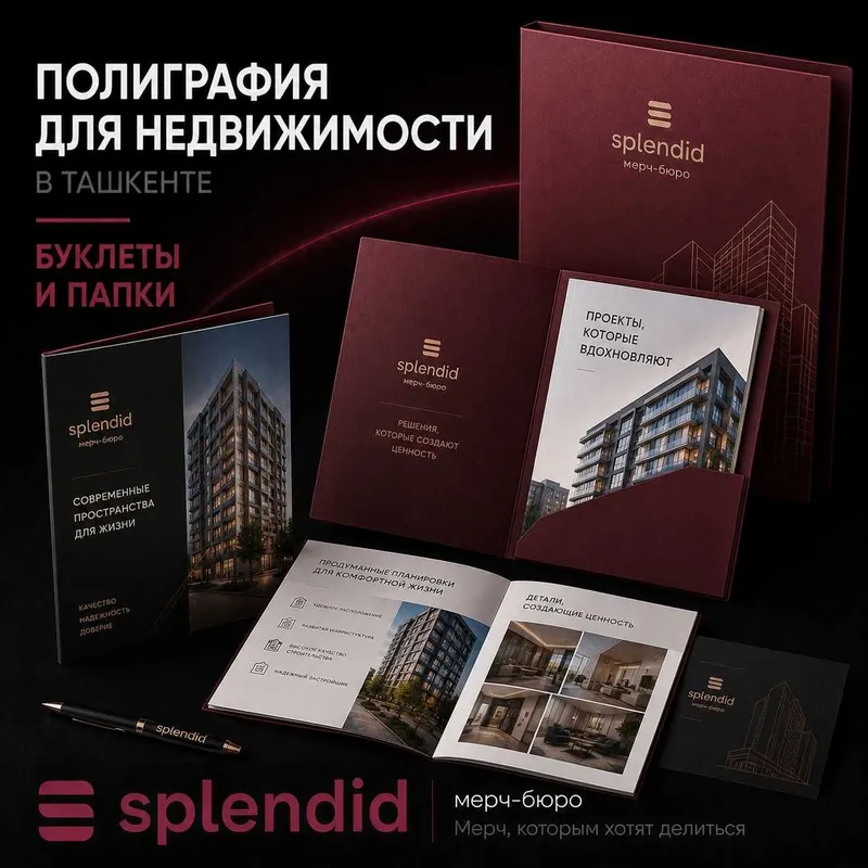 Полиграфия для недвижимости в Ташкенте | Буклеты и папки Полиграфия для недвижимости в Ташкенте | Буклеты и папки