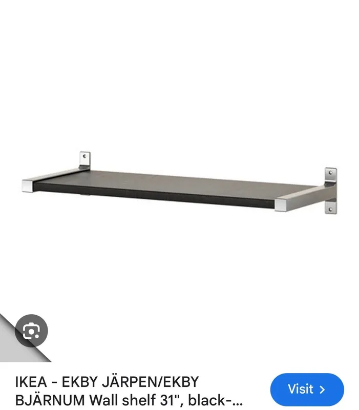 IKEA Полка на брекетах 79х19 цвет эспрессо IKEA Полка на брекетах 79х19 цвет эспрессо