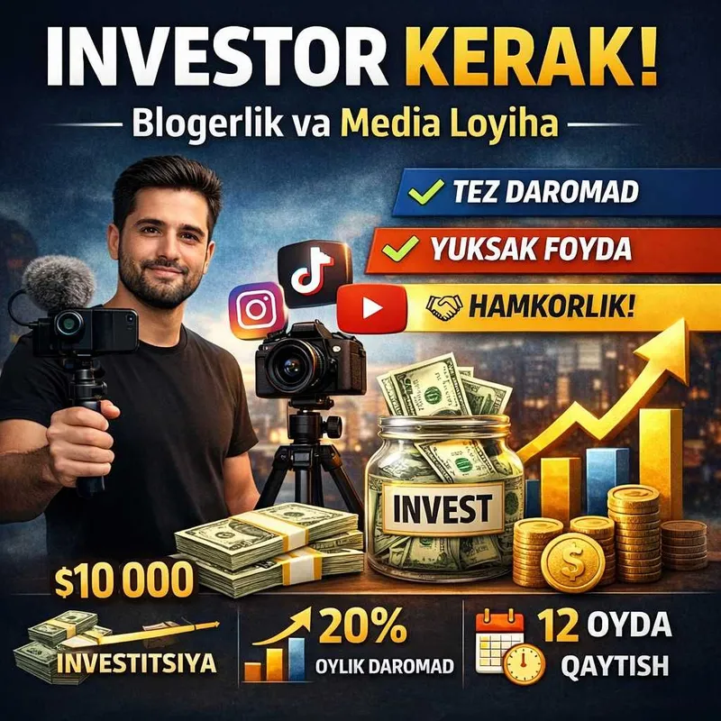 Blogerlik va media loyiha (daromadli)