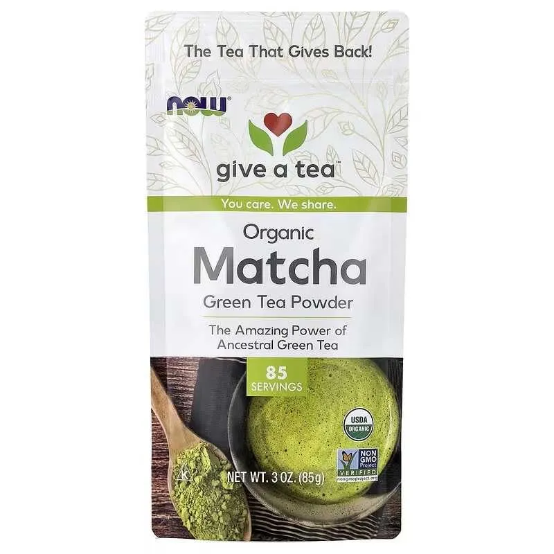 NOW Foods, Organic Matcha Green Tea Powder, 3 oz (85 g) — фото 1 NOW Foods, Organic Matcha Green Tea Powder, 3 oz (85 g) — фото 1