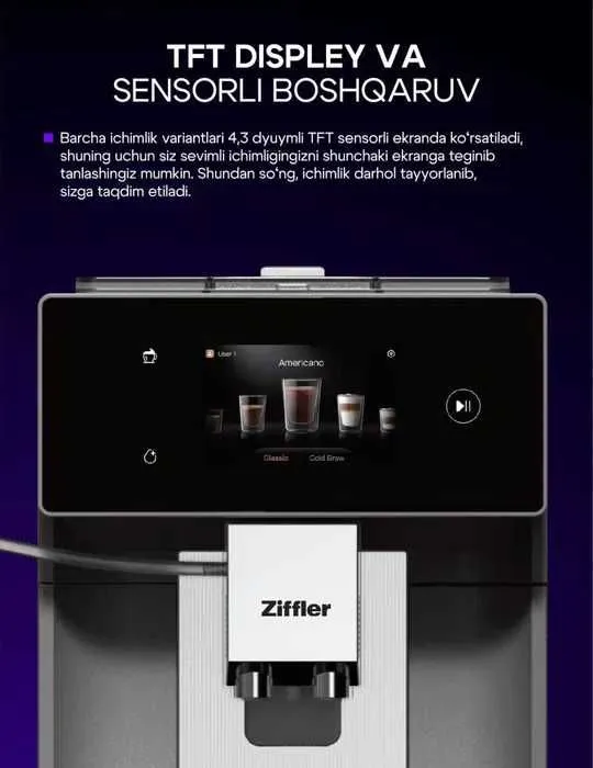 Ziffler Кофемашинка! Гарантия есть! Доставка есть! Супер цена! — фото 1 Ziffler Кофемашинка! Гарантия есть! Доставка есть! Супер цена! — фото 1
