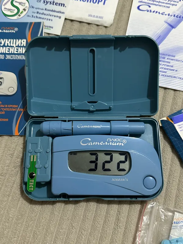 Satelit Plyus glyukometr, qondagi shakarni o‘lchagich 4