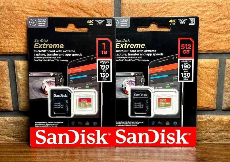 SanDisk Extreme 512GB microSD U3 V30 A2 из США SanDisk Extreme 512GB microSD U3 V30 A2 из США
