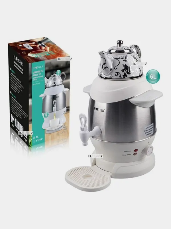Haeger HG-7115 keramik damlash choynagi bilan samovar 2 Haeger HG-7115 keramik damlash choynagi bilan samovar 2