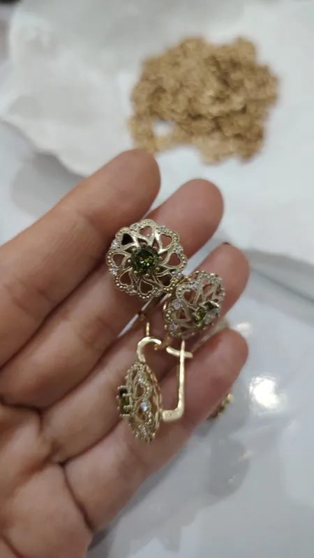 Ювелирный комплект, золотая копия 4 Ювелирный комплект, золотая копия 4