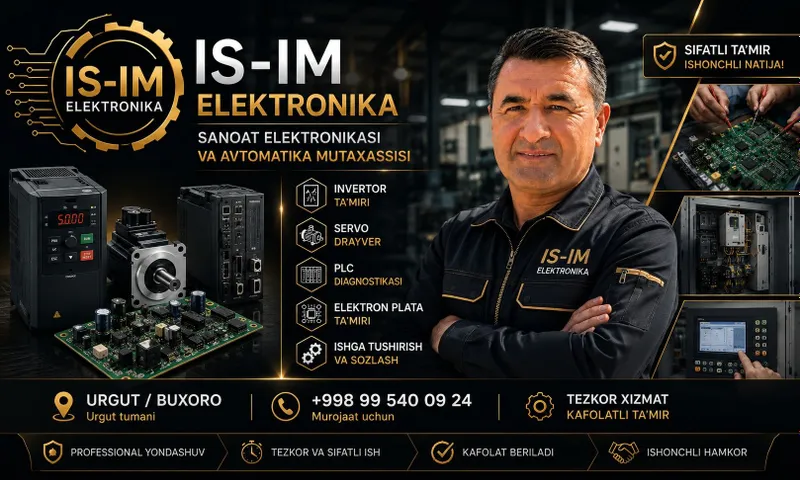 Sanoat Elektronikasi va Avtomatika Ta'miri | Inverter | PLC — фото 3