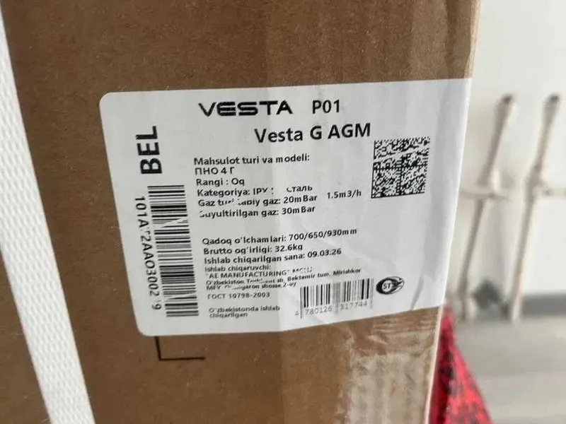 Новая газовая плита Vesta G AGM (P01) в упаковке — фото 1