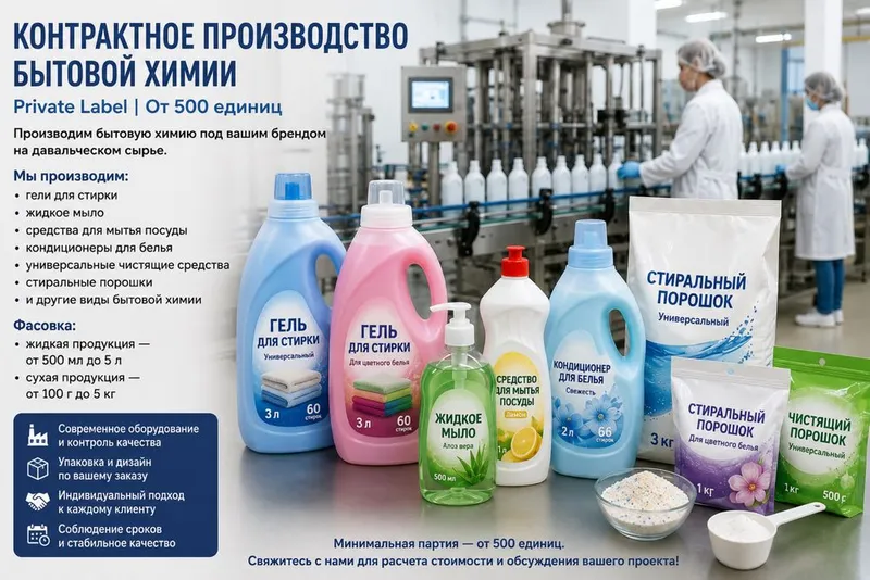 Контрактное производство бытовой химии | Private Label | От 500 шт 3 Контрактное производство бытовой химии | Private Label | От 500 шт 3