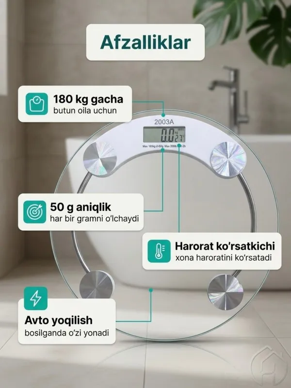 Прозрачные круглые цифровые весы, весы для тела, электронные напольные — фото 3