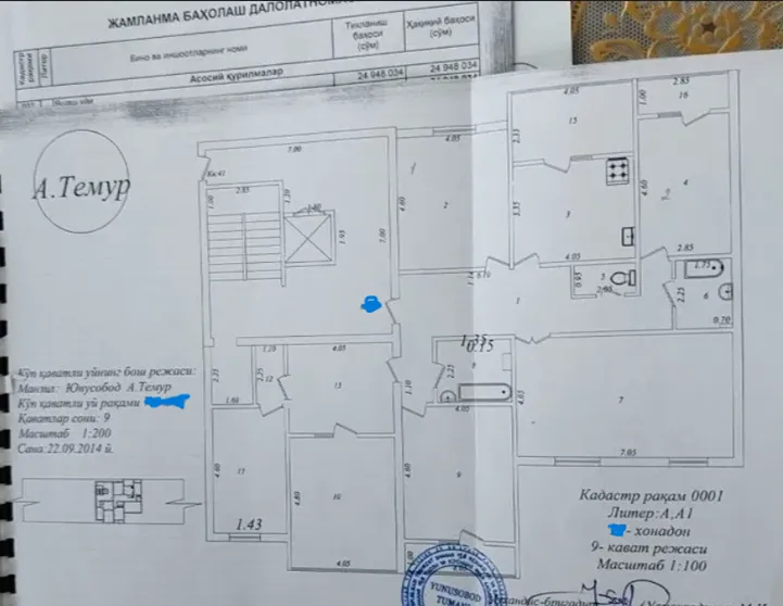 Шахристанская Банковская квартира 9