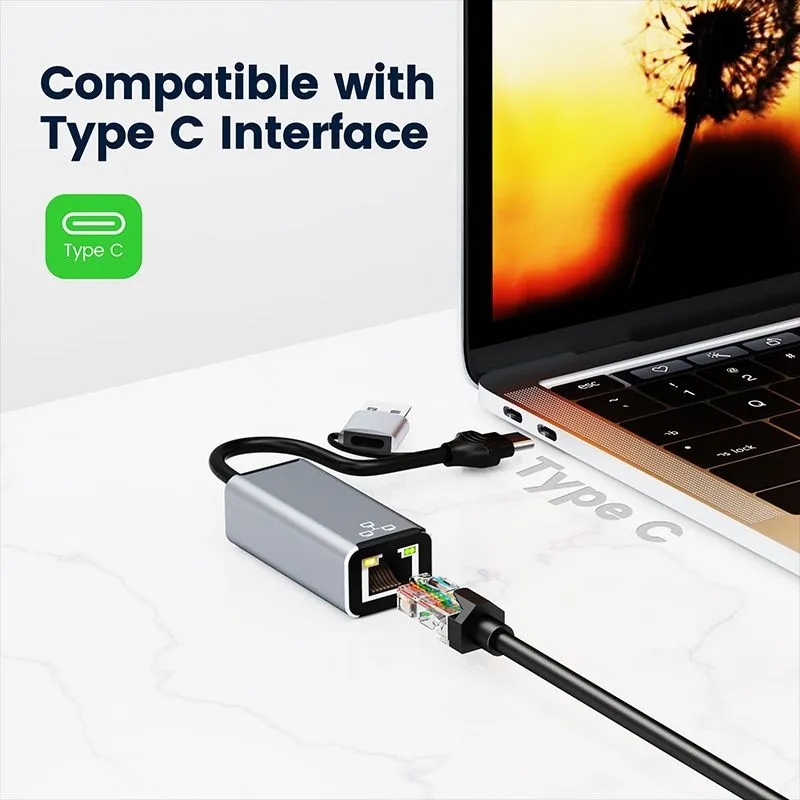 Скидка!Доставка! Usb c/ Usb A ethernet adapter , usb lan ,GB3.0 — фото 1