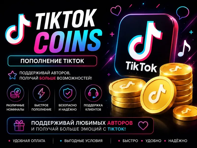TikTok Coins | Пополнение TikTok