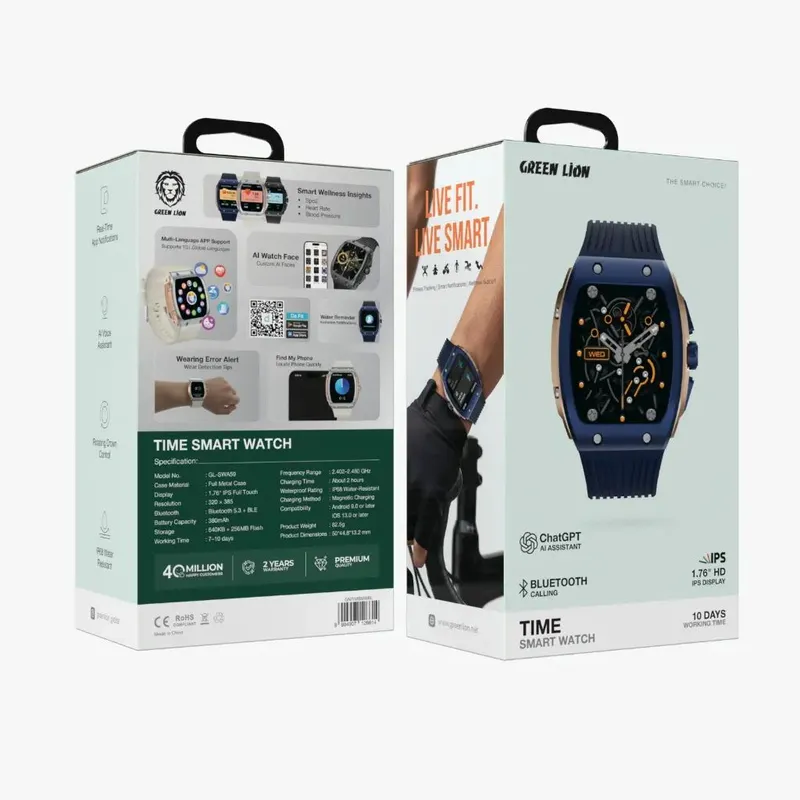 Умные часы в стиле Richard Mille , Green lion. 1