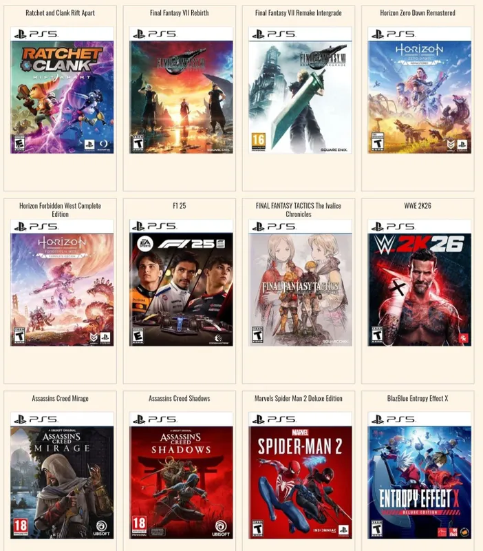 PS5 va PS4 uchun Raqamli o'yinlar