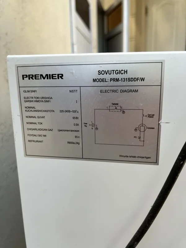 Premier xolodilnik sotiladi 6 Premier xolodilnik sotiladi 6