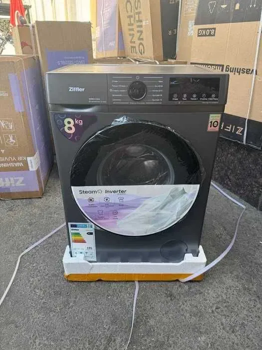 Стиральная машина 6 кг Inverter стирка с паром стальной цвет +доставка — фото 3