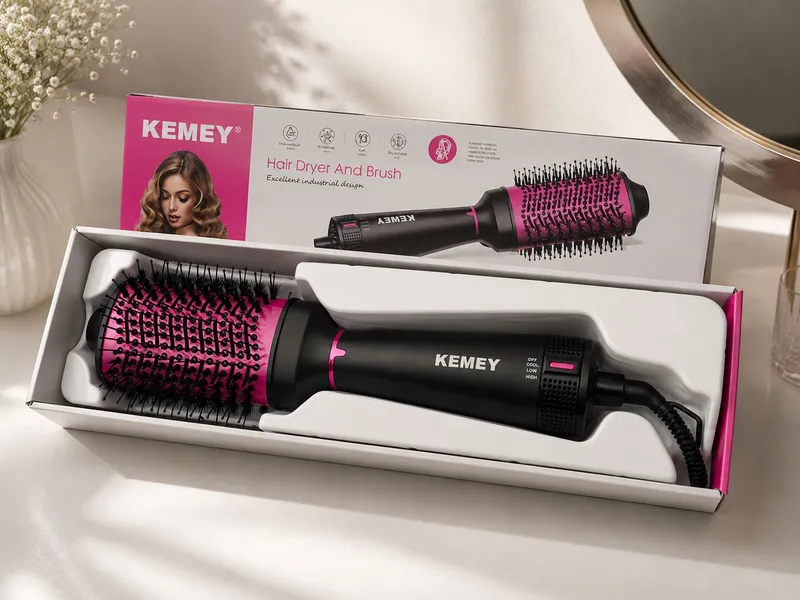 Фен-щётка с горячим воздухом бренда Kemey Фен-щётка с горячим воздухом бренда Kemey