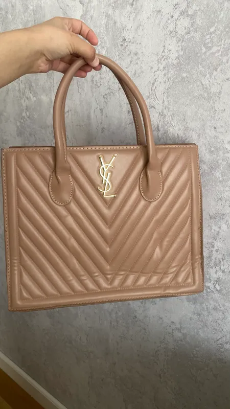 бежевая сумка YSL
