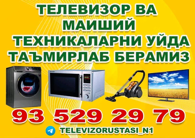 televizor va kirmoshina ustasi